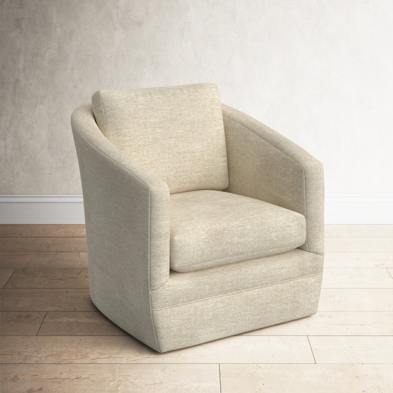Birch Lane™ Mileva Upholstered Swivel Barrel Chair Wayfair